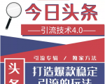今日头条引流技术4.0，微头条实战细节，微头条引流核心技巧分析，快速发布引流玩法-一起网赚吧
