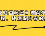 《终极财富秘密》财商学习必修课程，快速提升你的财富（18节视频课）-一起网赚吧