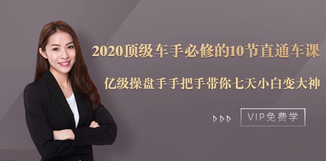 2020顶级车手必修的10节直通车课：亿级操盘手手把手带你七天小白变大神-一起网赚吧