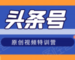 头条号原创视频特训营:一对一带你玩转短视频,新号10天日收益破252元-一起网赚吧
