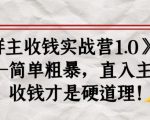 《群主收钱实战营1.0》——简单粗暴，直入主题，收钱才是硬道理-一起网赚吧