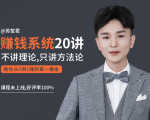 苏笙君的赚钱系统20课 教你从0到1赚到你的第一桶金（不讲理论，只讲方法论）-一起网赚吧