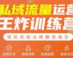 私域流量运营王炸训练营:全网引流+裂变涨粉+私域运营+高效成交-一起网赚吧