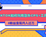 详细解析TIKTOK如何利用海外CPS+工具0粉丝轻松变现月入过万-一起网赚吧