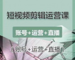 南小北短视频剪辑运营课:账号+运营+直播,零基础学习手机剪辑【视频课程】-一起网赚吧
