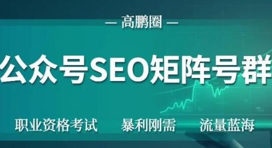 高鹏圈公众号SEO矩阵号群，实操20天纯收益25000+，普通人都能做-一起网赚吧