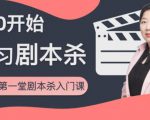 红娘子·从0开始学习剧本杀,你的第一堂剧本杀入门课 简单易懂 市场需求大-一起网赚吧