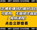 强子日志佛系赚钱的搬砖项目,需求大,可复购,无脑操作就能收钱-一起网赚吧