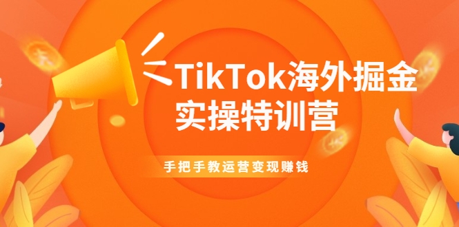 TikTok海外掘金实操特训营：手把手教运营变现赚钱-一起网赚吧