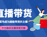 3天从菜鸟成为超级带货抖主播,千万级抖主播培育方案(价值980元)-一起网赚吧