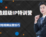 超级IP特训营：表演表达、高效输出优质短视频运营技巧，价值999元-一起网赚吧