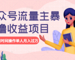 公众号流量主暴利撸收益项目,空闲时间操作单人月入过万-一起网赚吧