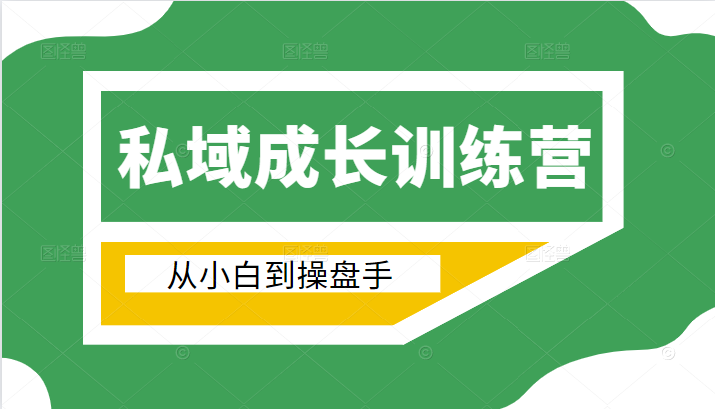 电商私域成长训练营，从小白到操盘手（价值999元）-一起网赚吧