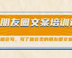 朋友圈文案培训课，听了就会写，写了就会卖的朋友圈文案课-一起网赚吧