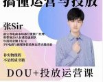 张sir的dou+投放运营课:搞懂运营与投放,全面提升账号的流量运营效率-一起网赚吧