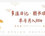 多渔日记·图书项目，无货源图书模式，纯搬运，单号月入4000+-一起网赚吧