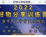 萌飞好物·2022抖音好物分享训练营，当下风口带货变现模式，从入门到精通-一起网赚吧