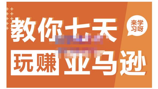 晟尧跨境·教你七天玩赚亚马逊，教你轻松玩赚亚马逊，适合小白学习-一起网赚吧