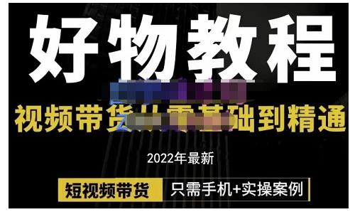 锅锅老师好物分享课程：短视频带货从零基础到精通，只需手机+实操-一起网赚吧