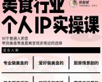 美食行业个人IP实操课,对于普通人而言,带货美食零食是离变现非常近的选择-一起网赚吧