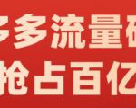 阿杰·拼多多流量破局:如何打黑标,爆款的思路,拼多多流量框架,快速抢占百亿流量-一起网赚吧