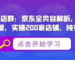 贝千电商店群：京东全类目解析，京东店群专业运营，实操200家店铺，纯实战经验-一起网赚吧