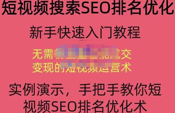 宋老师·短视频搜索SEO优化，教你10分钟创作一个短视频，三天排名上第一-一起网赚吧