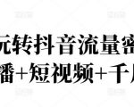 2022玩转抖音流量密码,(直播+短视频+千川)-一起网赚吧