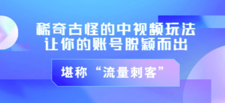 不讲李·稀奇古怪的冷门中视频冷门玩法，让你的账号脱颖而出，成为流量刺客！（图文+视频）-一起网赚吧