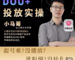 小马哥-Dou+投放实操课，抖加投放，随心推，付费起号逻辑，打破低播放转化-一起网赚吧