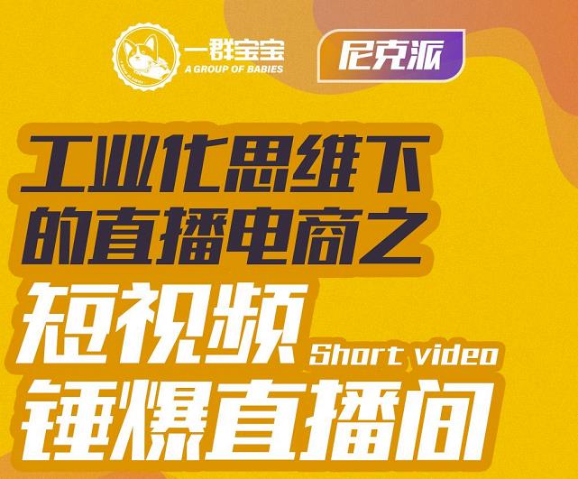 尼克派·工业化思维下的直播电商之短视频锤爆直播间，听话照做执行爆单-一起网赚吧
