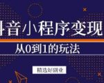 商梦网校-抖音小程序一个能日入300+的副业项目,变现、起号、素材、剪辑-一起网赚吧