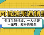 同城跨渠道销售，专注生鲜领域，一人运营一座城，避开价格战-一起网赚吧