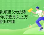 拆解虚拟项目5大优势，0基础教你打造月入上万虚拟店铺（无水印）-一起网赚吧