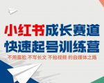 小红书成长赛道快速起号训练营，不露脸不写长文不拍视频，0粉丝冷启动变现之路-一起网赚吧