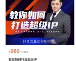 教你如何打造超级IP,抖音流量红利新机遇(价值980元)-一起网赚吧
