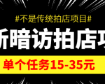 最新暗访拍店信息差项目，单个任务15-35元（不是传统拍店项目）-一起网赚吧