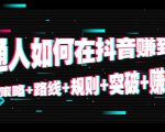普通人如何在抖音赚到钱：策略 路线 规则 突破 赚钱（10节课）-一起网赚吧