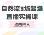 自然流3场起爆直播实操课 双标签交互拉号实战系统课-一起网赚吧