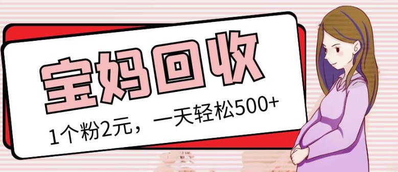最新小红书母婴号宝妈粉回收项目，1个粉2元，一天轻松500+案例分享【粉丝包回收】-一起网赚吧