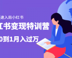 小红书变现特训营：带你快速入局小红书，从0到1月入过万-一起网赚吧