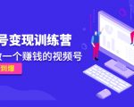 《视频号变现训练营》带你做一个赚钱的视频号，佣金赚到爆-一起网赚吧