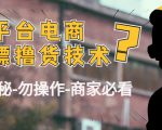 外面收费2980的全平台电商白嫖撸货技术（仅揭秘勿操作-商家防范必看）-一起网赚吧