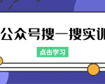 公众号搜一搜实训,收录与恢复收录、 排名优化黑科技,附送工具(价值998元)-一起网赚吧