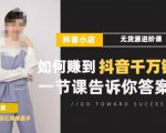 梨子会·抖店无货源进阶冲刺课，如何赚到抖音千万销售，这套课程会告诉你答案-一起网赚吧