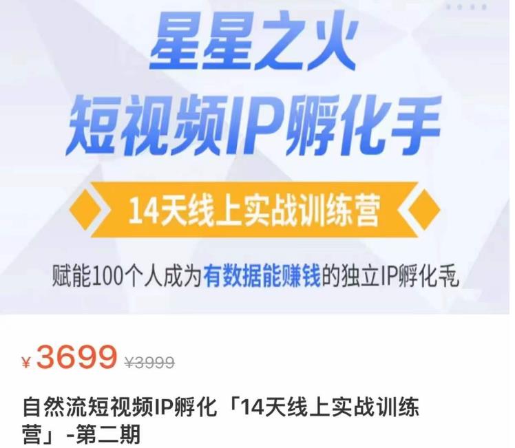 瑶瑶·自然流短视频IP孵化第二期，14天线上实战训练营，赋能100个人成为有数据能赚钱的独立IP孵化手-一起网赚吧