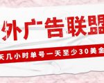 外面收费1980的最新国外LEAD广告联盟搬砖项目，单号一天至少30美金【详细玩法教程】-一起网赚吧
