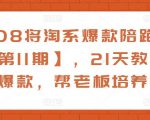 108将淘系爆款陪跑营【第11期】，21天教运营打爆款，帮老板培养运营-一起网赚吧