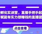 直播孵化实训营,直播手把手起号,赋能有实力想赚钱的直播团队-一起网赚吧