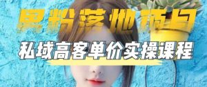 【男粉落地项目】零基础玩转男粉短视频转私域日产500+，2023男粉高客单价实操教程-一起网赚吧